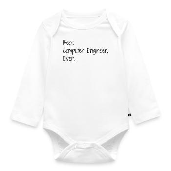 Computer / Informatiker / Aussenseiter / Ingenieur - Baby Bio-Langarm-Body - Weiß - Vorne