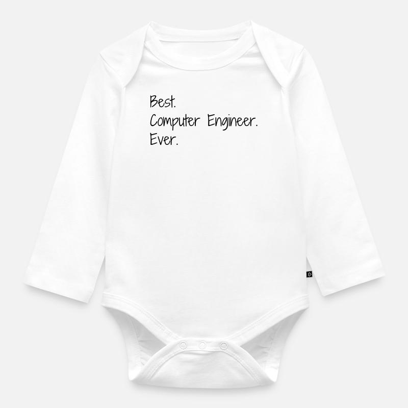 informatique / informaticien / ordinateur / geek - Body Bébé bio manches longues - blanc