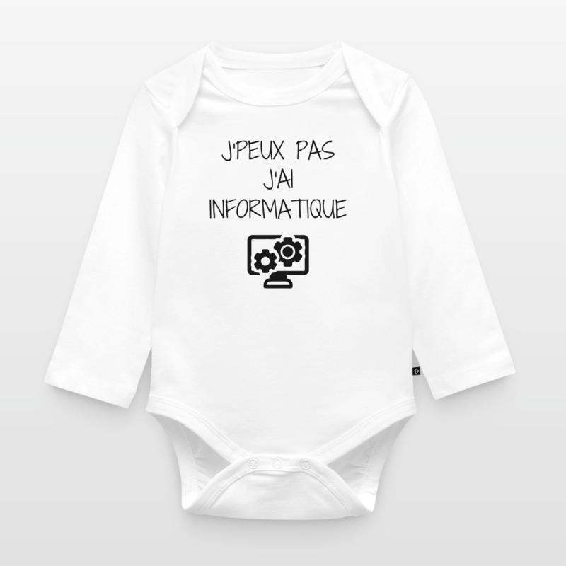 Computer Engineer Informatiker Informaticien Organic Longsleeve Baby Bodysuit