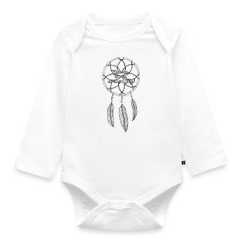 Boho Dreamcatcher Dream Catcher - Baby Bio-Langarm-Body - Weiß - Vorne