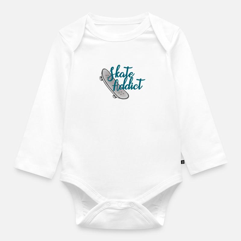 Style de patin - Body Bébé bio manches longues - blanc