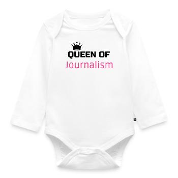 Journalist Journalism Journalismus Journaliste - Organic Longsleeve Baby Bodysuit - white - Front