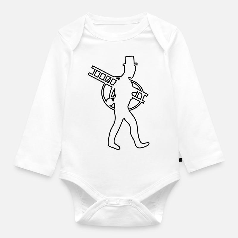 schornsteinfeger - Baby Bio-Langarm-Body - Weiß