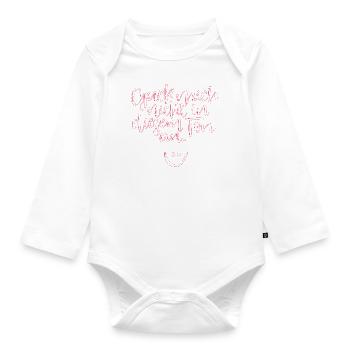 Guck mich nicht in diesem Ton an! - Baby Bio-Langarm-Body - Weiß - Vorne