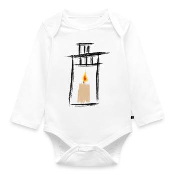 Lantern - Organic Longsleeve Baby Bodysuit - white - Front