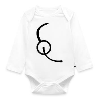 kopfhörer mikrophon kopf logo design pro gamer hea - Baby Bio-Langarm-Body - Weiß - Vorne