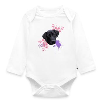 Team black - Body Bébé bio manches longues - blanc - Devant