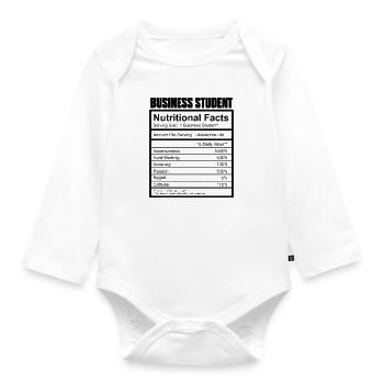 Business student - Organic Longsleeve Baby Bodysuit - white - Front