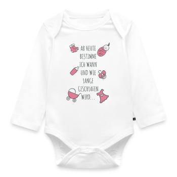 Baby Mädchen - Baby Bio-Langarm-Body - Weiß - Vorne