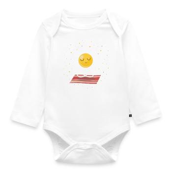 Ei (Meditation) - Baby Bio-Langarm-Body - Weiß - Vorne