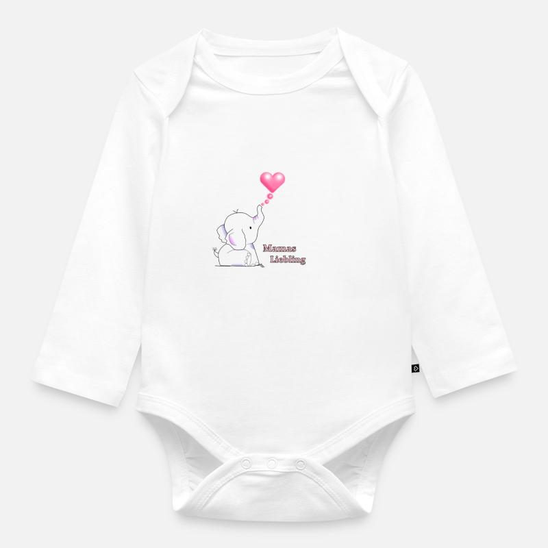 Collection préférée de maman - Body Bébé bio manches longues - blanc