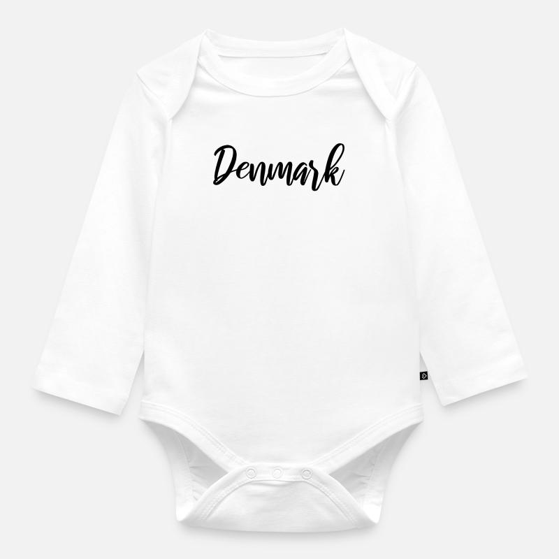 Denmark - Baby Bio-Langarm-Body - Weiß