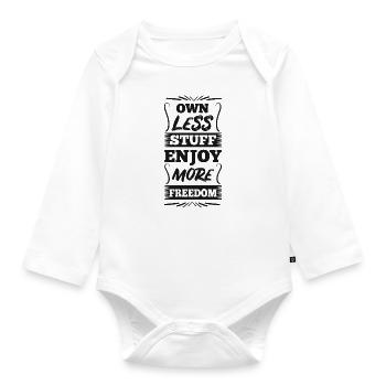 Minimalism - Freedom - Baby Bio-Langarm-Body - Weiß - Vorne