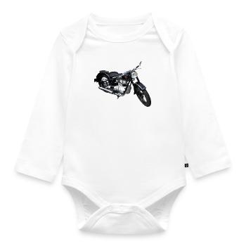 AWO 425 TOURS color Simson steam hammer Suhl - Organic Longsleeve Baby Bodysuit - white - Front