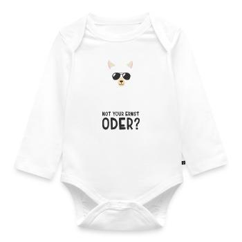 Alpaga - pas votre sérieux - Body Bébé bio manches longues - blanc - Devant