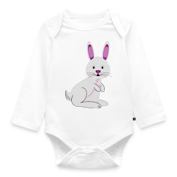 häschen - Baby Bio-Langarm-Body - Weiß - Vorne