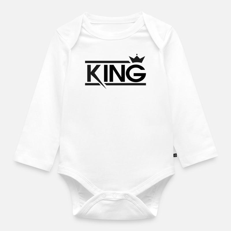 roi - Body Bébé bio manches longues - blanc