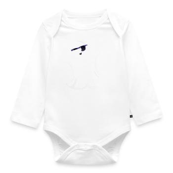 Dabbing Ghost Dab Lunettes de soleil Costume d’Halloween - Body Bébé bio manches longues - blanc - Devant