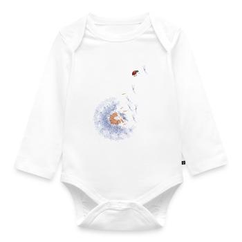 Marienkäfer auf Löwenzahnsamen - Baby Bio-Langarm-Body - Weiß - Vorne