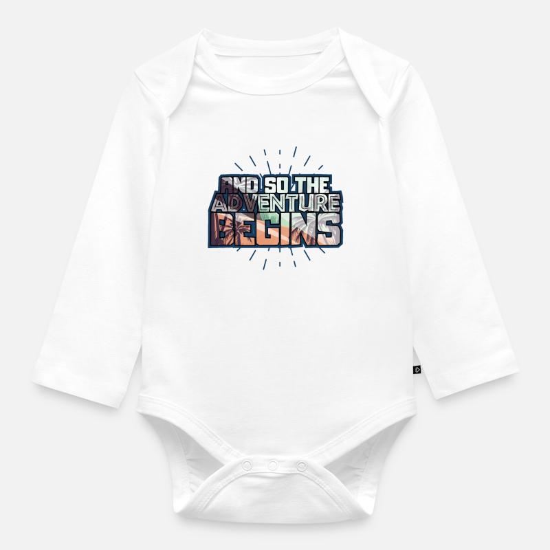 Voyage - Body Bébé bio manches longues - blanc