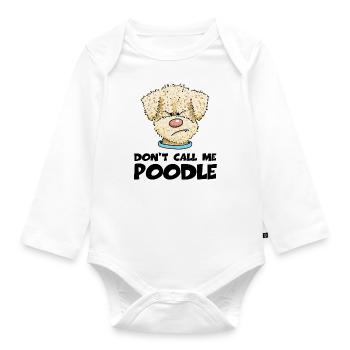 Poodle1 3 - Baby Bio-Langarm-Body - Weiß - Vorne