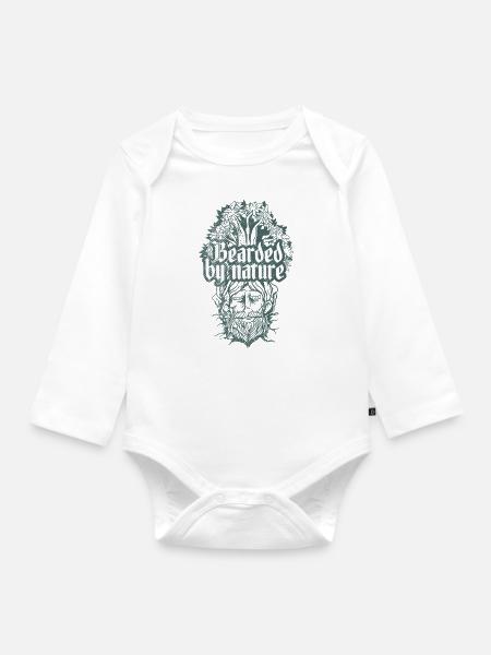 Bart - Baby Bio-Langarm-Body - Weiß