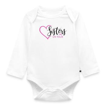 Sœurs Sœurs Frères et sœurs Sœurs en tournée - Body Bébé bio manches longues - blanc - Devant