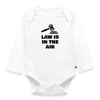 LAW IS IN THE AIR - Organic Longsleeve Baby Bodysuit - white - Front