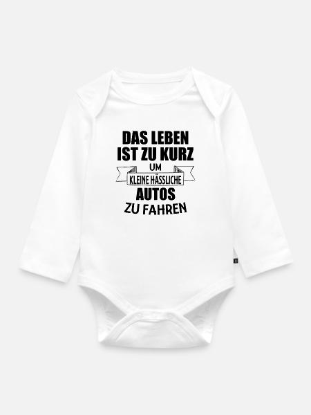 Auto Spruch Autoliebhaber Geschenkidee Luxusautos - Baby Bio-Langarm-Body - Weiß