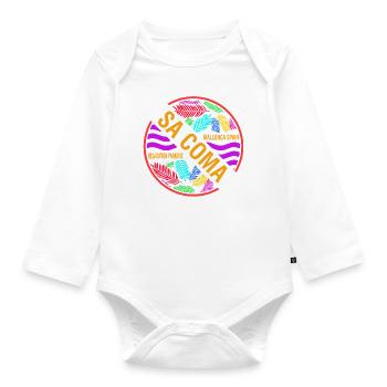 Sa Coma Majorque Espagne Baléares vacances - Body Bébé bio manches longues - blanc - Devant
