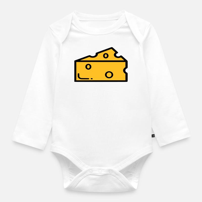 fromage - Body Bébé bio manches longues - blanc