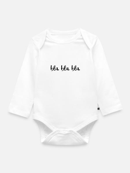 bla. bla. bla. - Baby Bio-Langarm-Body - Weiß