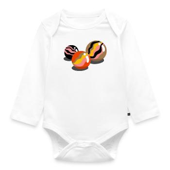 Murmeln - Baby Bio-Langarm-Body - Weiß - Vorne