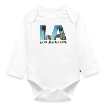 Beverly Hills - Los Angeles - Baby Bio-Langarm-Body - Weiß - Vorne