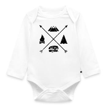 Caravan - Organic Longsleeve Baby Bodysuit - white - Front