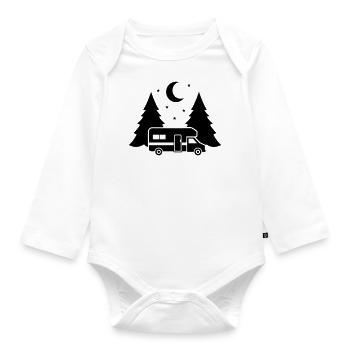 Wohnmobil - Baby Bio-Langarm-Body - Weiß - Vorne
