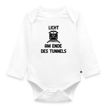 Licht am Ende des Tunnels - Baby Bio-Langarm-Body - Weiß - Vorne