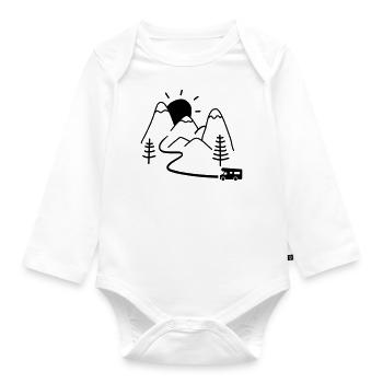 Wohnmobil - Baby Bio-Langarm-Body - Weiß - Vorne