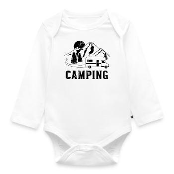 Wohnmobil - Baby Bio-Langarm-Body - Weiß - Vorne