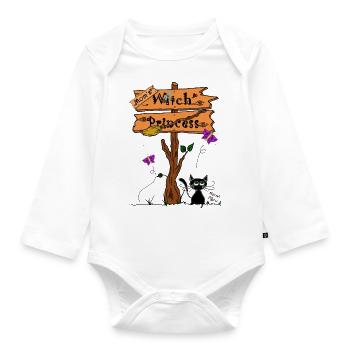 Mom´s Witch - Mom´s Princess - Organic Longsleeve Baby Bodysuit - white - Front