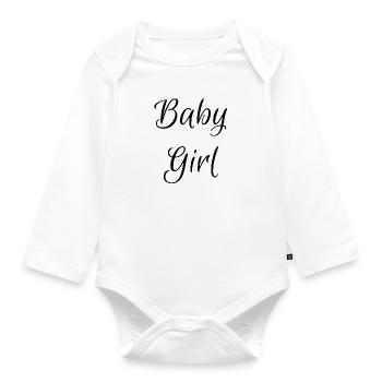 Baby Girl - Baby Bio-Langarm-Body - Weiß - Vorne