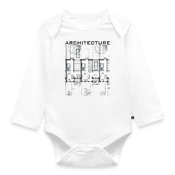 Architektur - Baby Bio-Langarm-Body - Weiß - Vorne