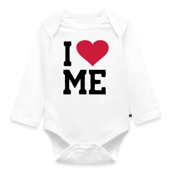 I Love me - Baby Bio-Langarm-Body - Weiß - Vorne