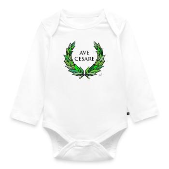 HAVE CAESAR - Organic Longsleeve Baby Bodysuit - white - Front
