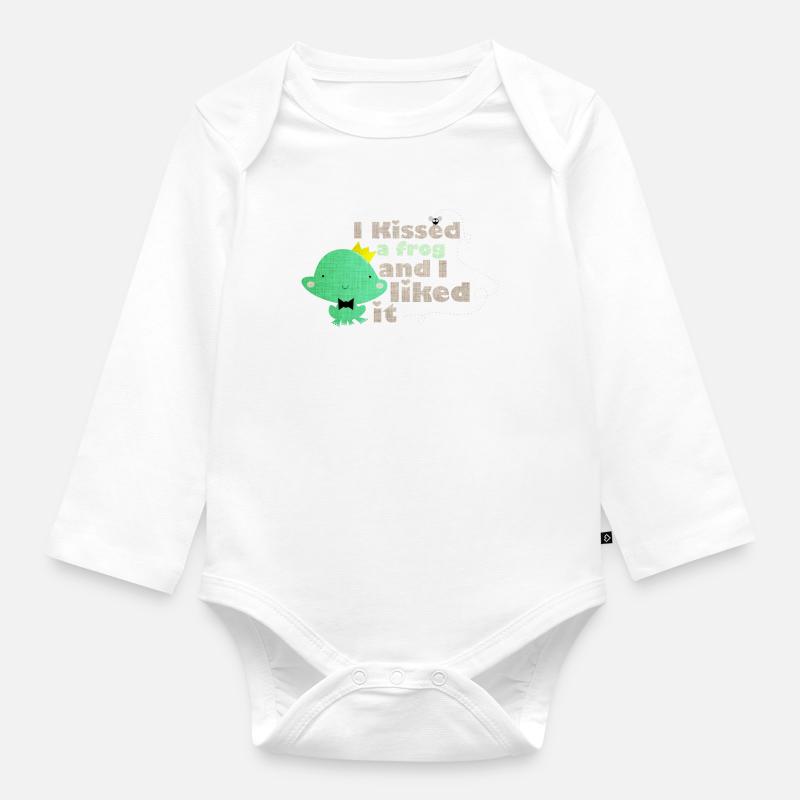 I kissed a frog and i liked it - Body Bébé bio manches longues - blanc