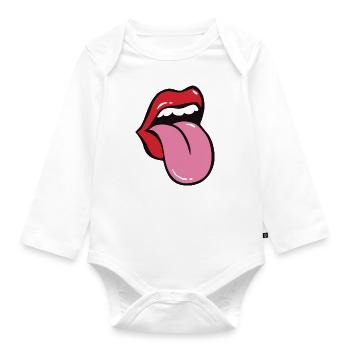 Rock and Roll - Baby Bio-Langarm-Body - Weiß - Vorne