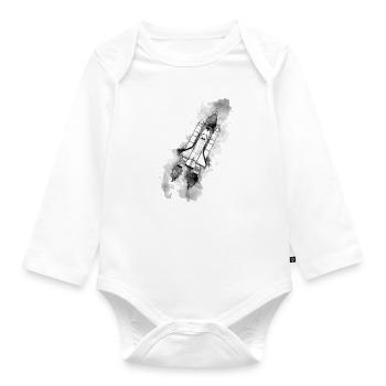 NASA - Organic Longsleeve Baby Bodysuit - white - Front