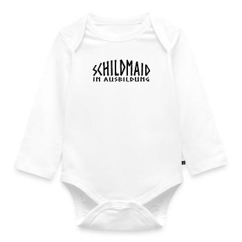 Schildmaid in Ausbildung - Baby Bio-Langarm-Body - Weiß - Vorne