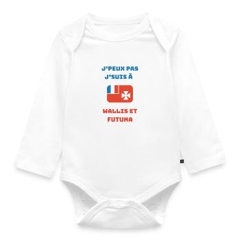 J’peux pas, j’suis à Wallis et Futuna - Body Bébé bio manches longues - blanc - Devant