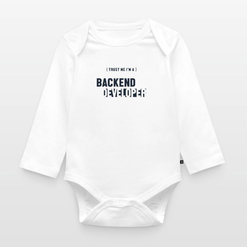 Trust Me I'm Backend Developer Coder Programmer Body Bébé bio manches longues
